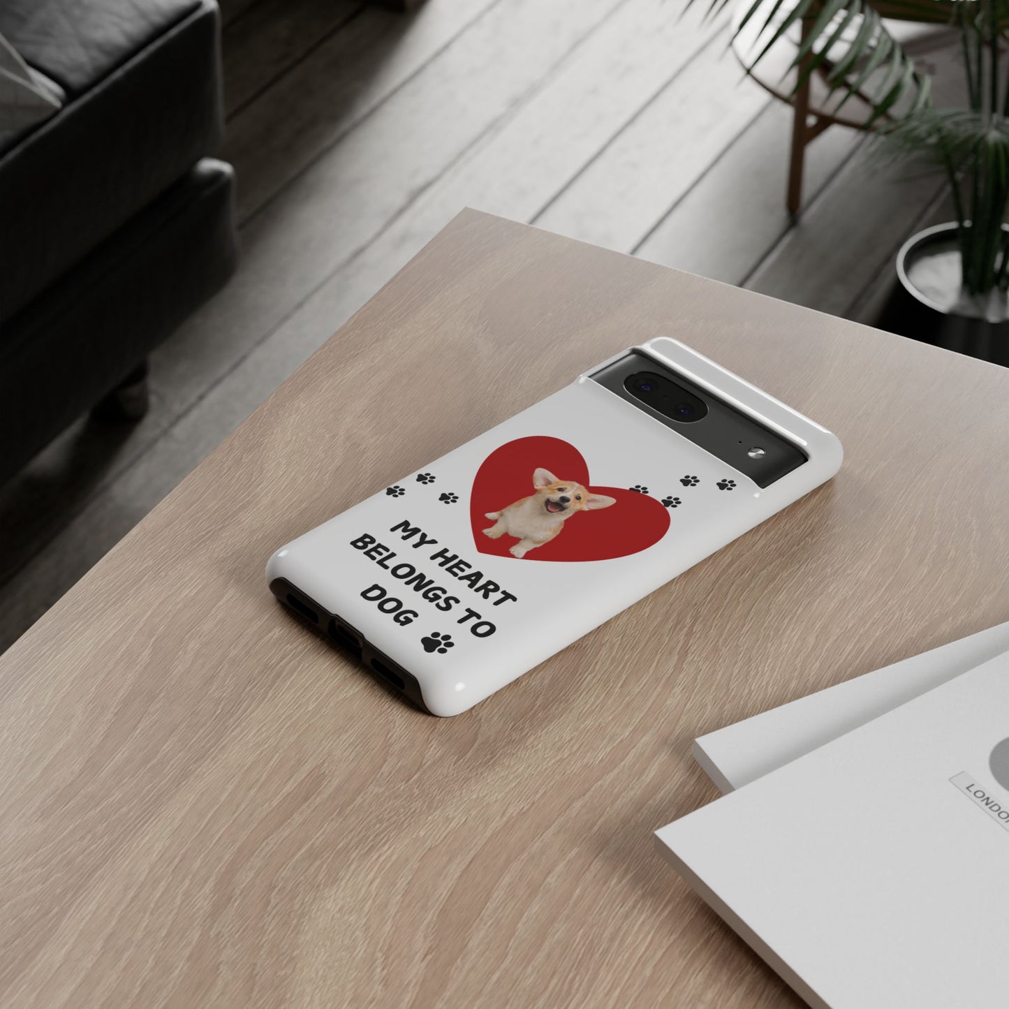 My Heart Belongs to Dog -Corgi Pup Version- Smart Phone Tough Case