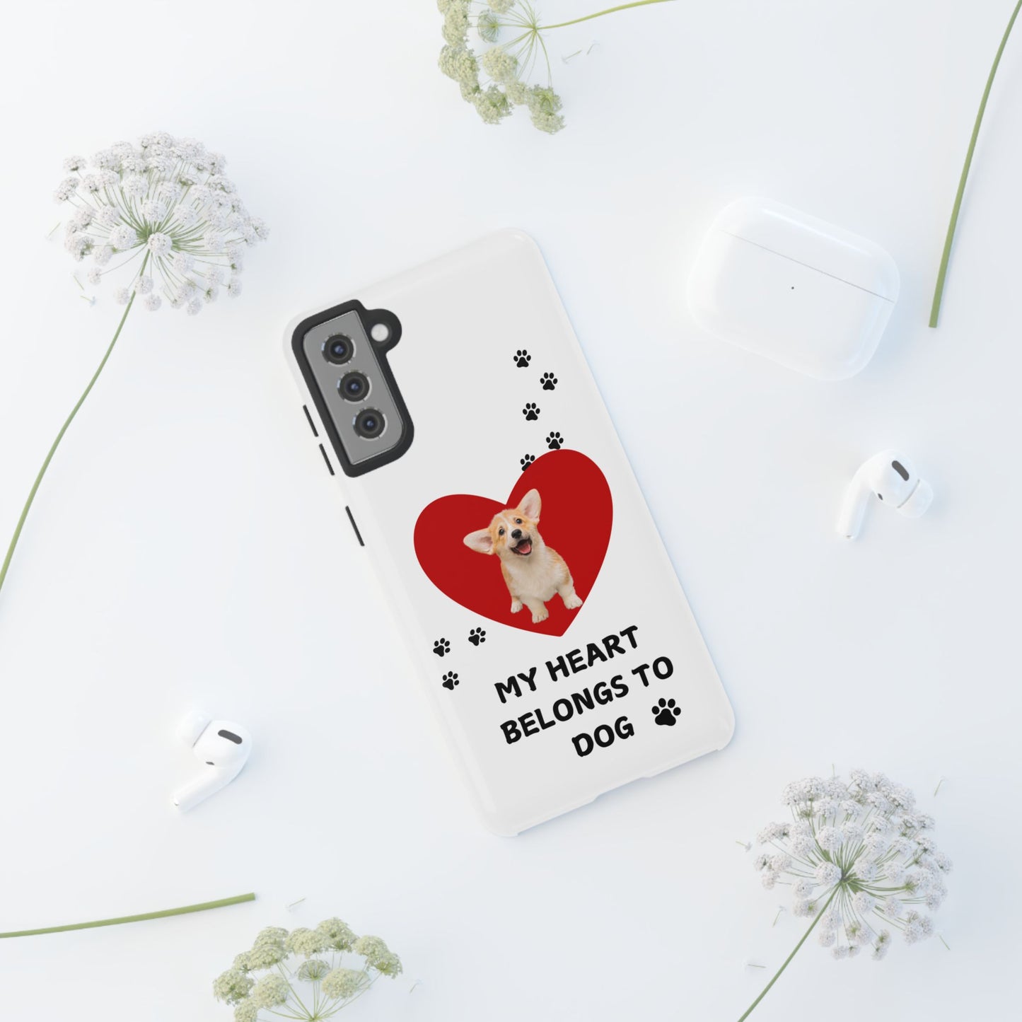 My Heart Belongs to Dog -Corgi Pup Version- Smart Phone Tough Case
