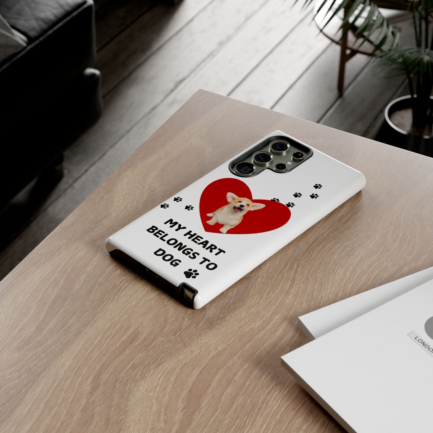 My Heart Belongs to Dog -Corgi Pup Version- Smart Phone Tough Case