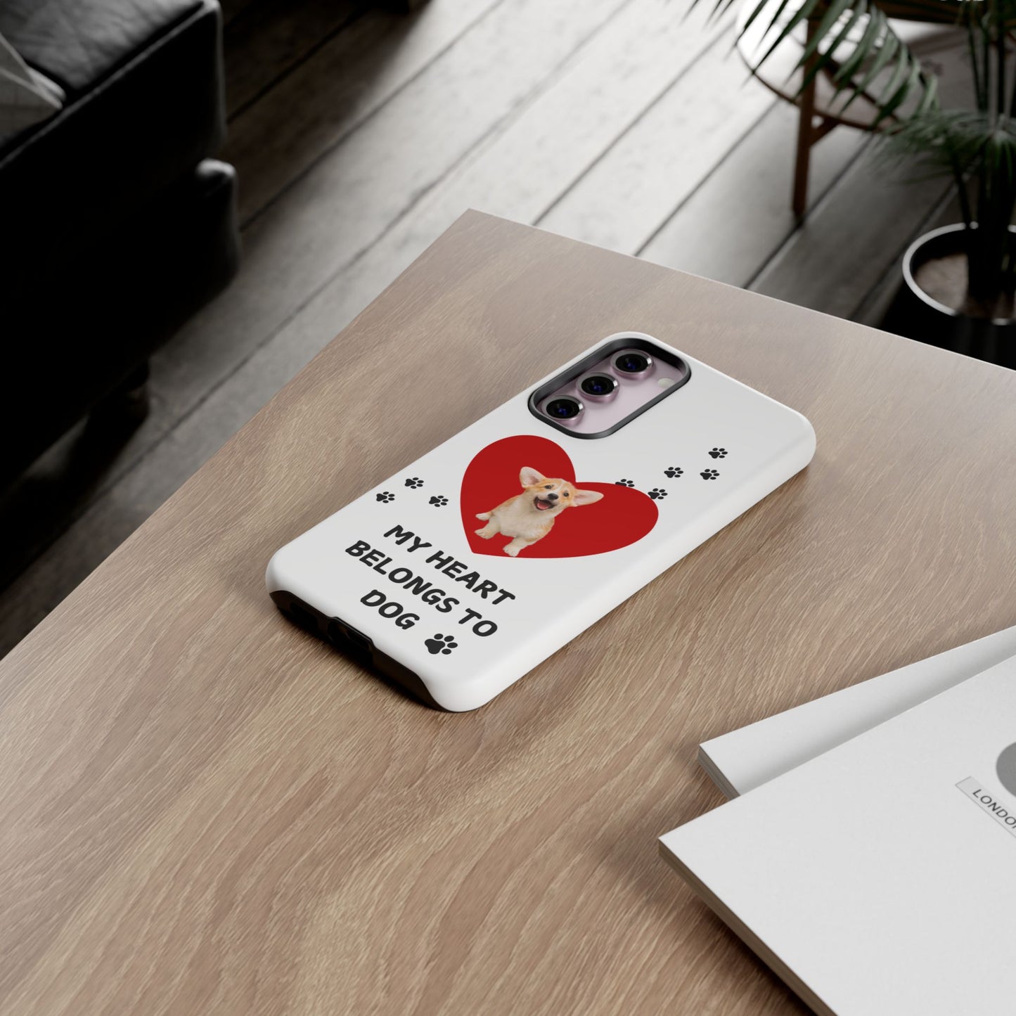 My Heart Belongs to Dog -Corgi Pup Version- Smart Phone Tough Case