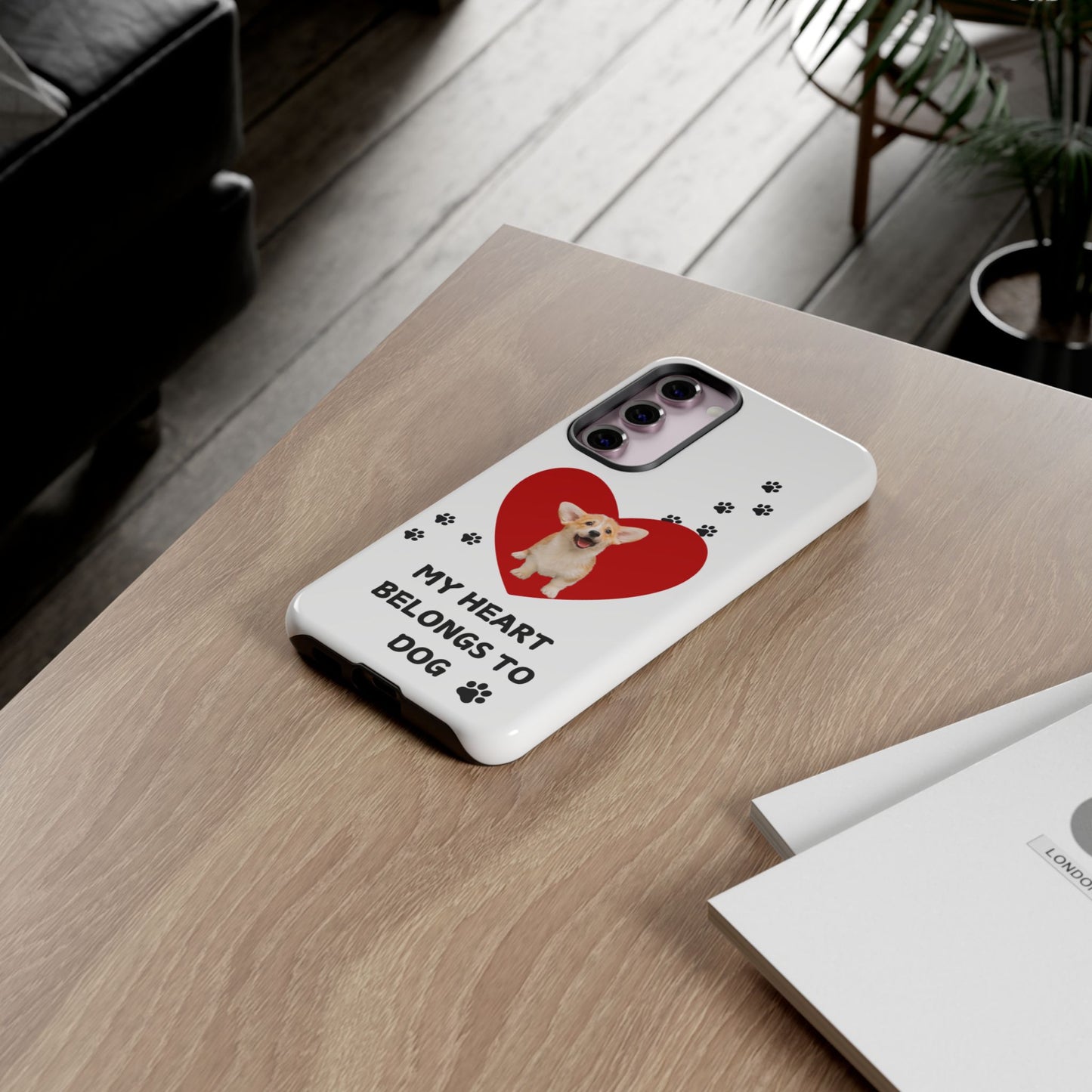My Heart Belongs to Dog -Corgi Pup Version- Smart Phone Tough Case