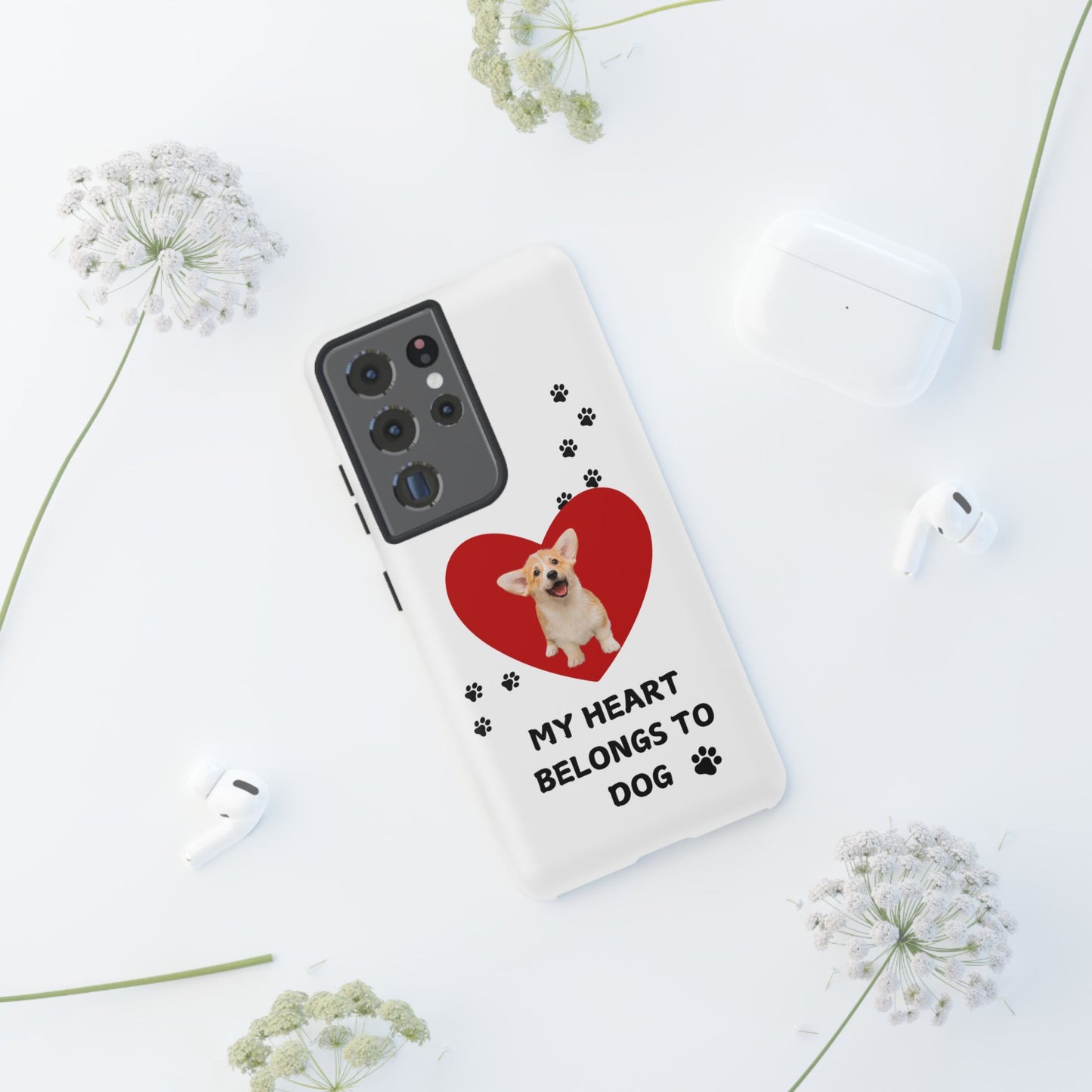 My Heart Belongs to Dog -Corgi Pup Version- Smart Phone Tough Case