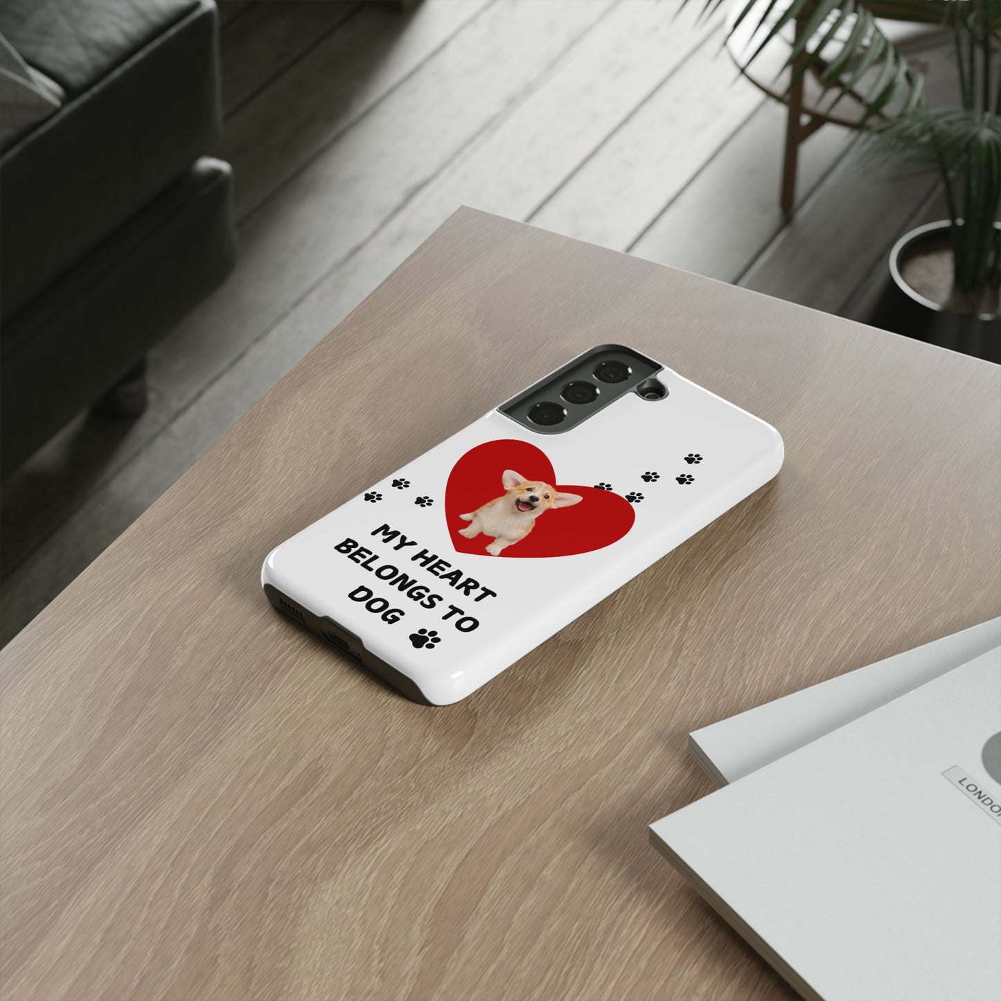 My Heart Belongs to Dog -Corgi Pup Version- Smart Phone Tough Case