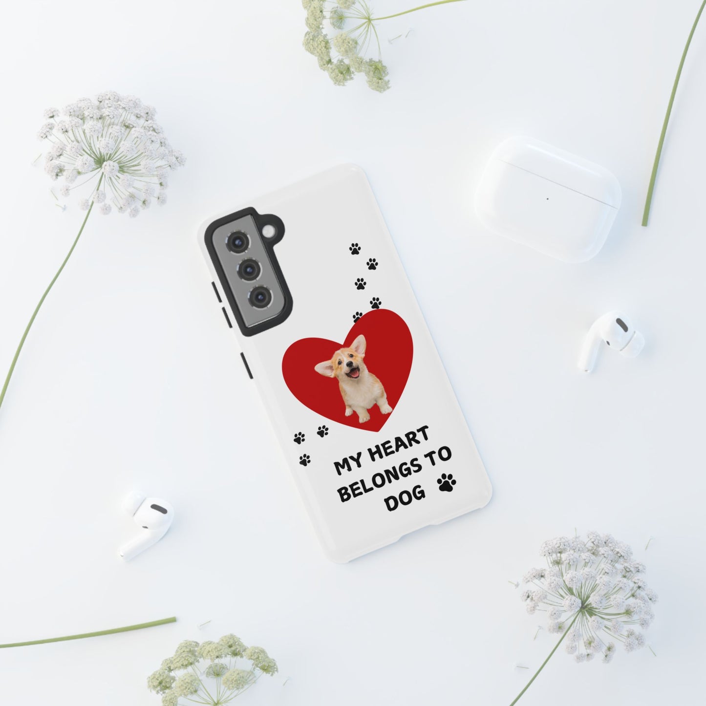 My Heart Belongs to Dog -Corgi Pup Version- Smart Phone Tough Case
