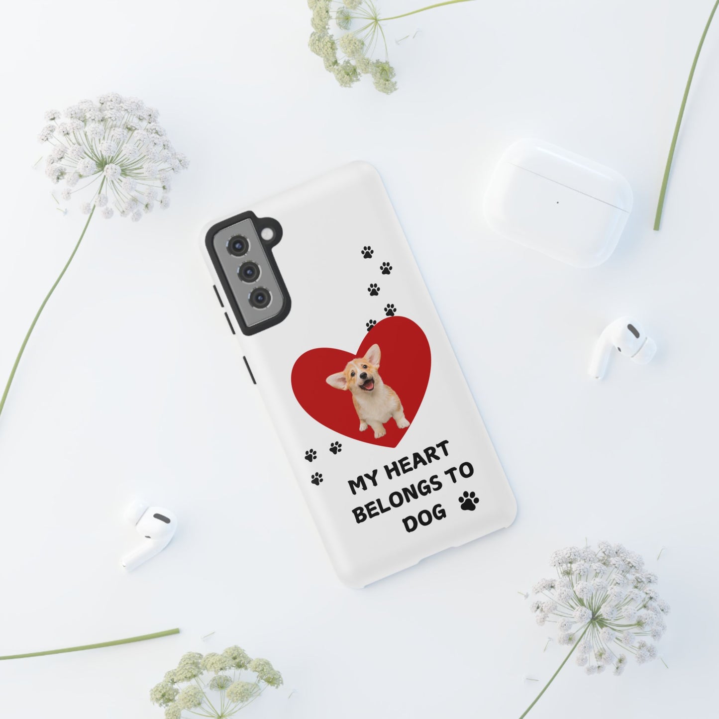 My Heart Belongs to Dog -Corgi Pup Version- Smart Phone Tough Case