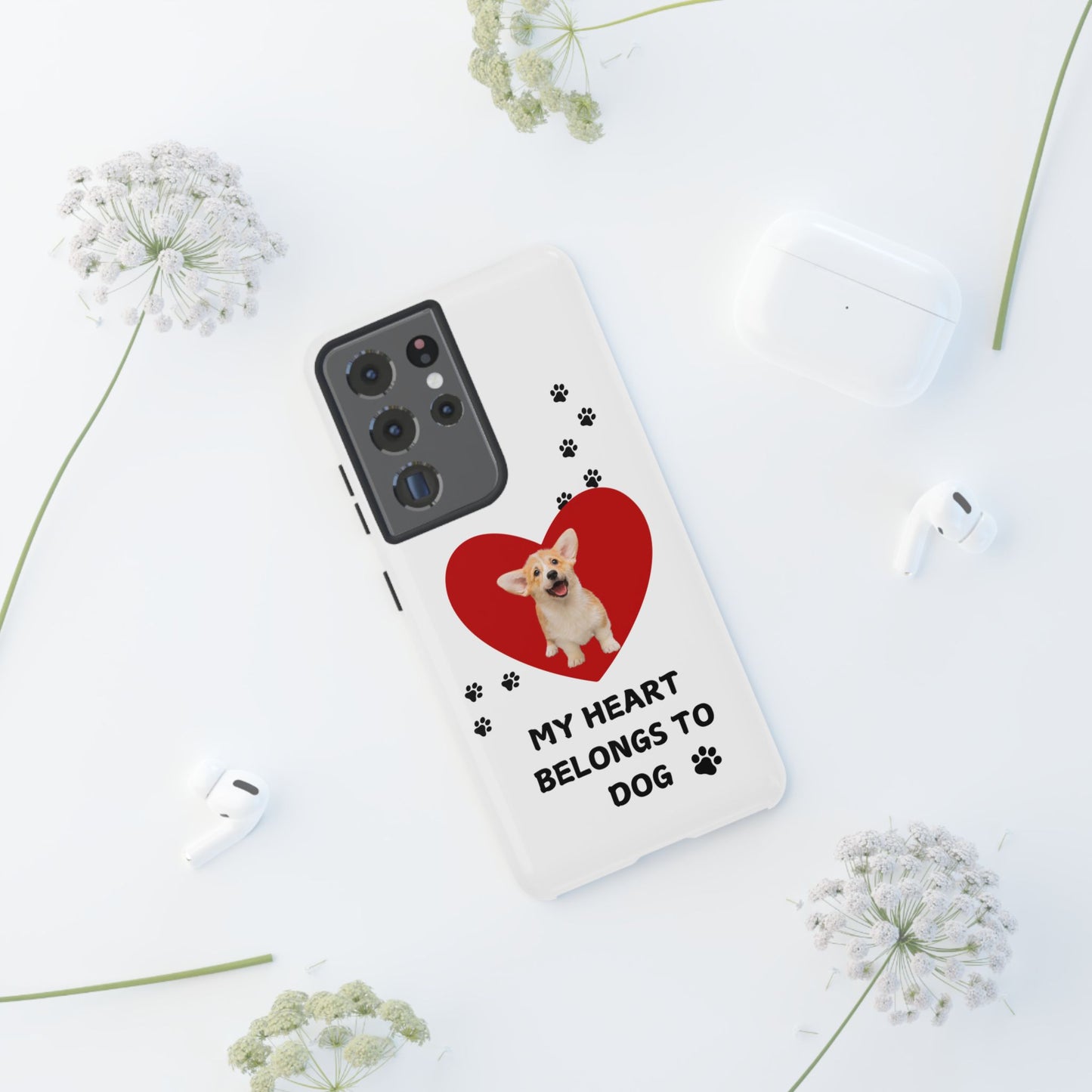 My Heart Belongs to Dog -Corgi Pup Version- Smart Phone Tough Case