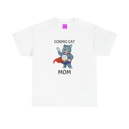 "Cosmic Cat Mom" Heavy Cotton Tee