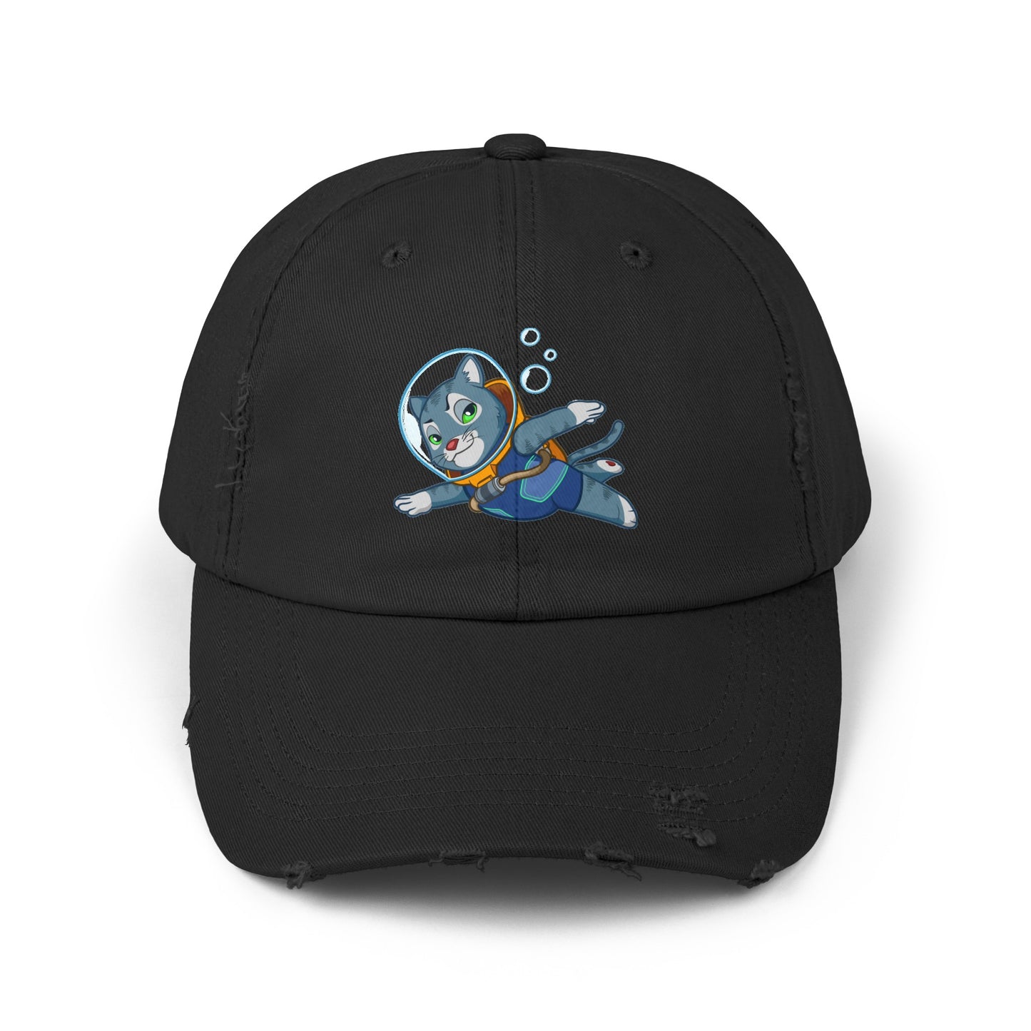 Unisex Cosmic Under the Sea Distressed Cap