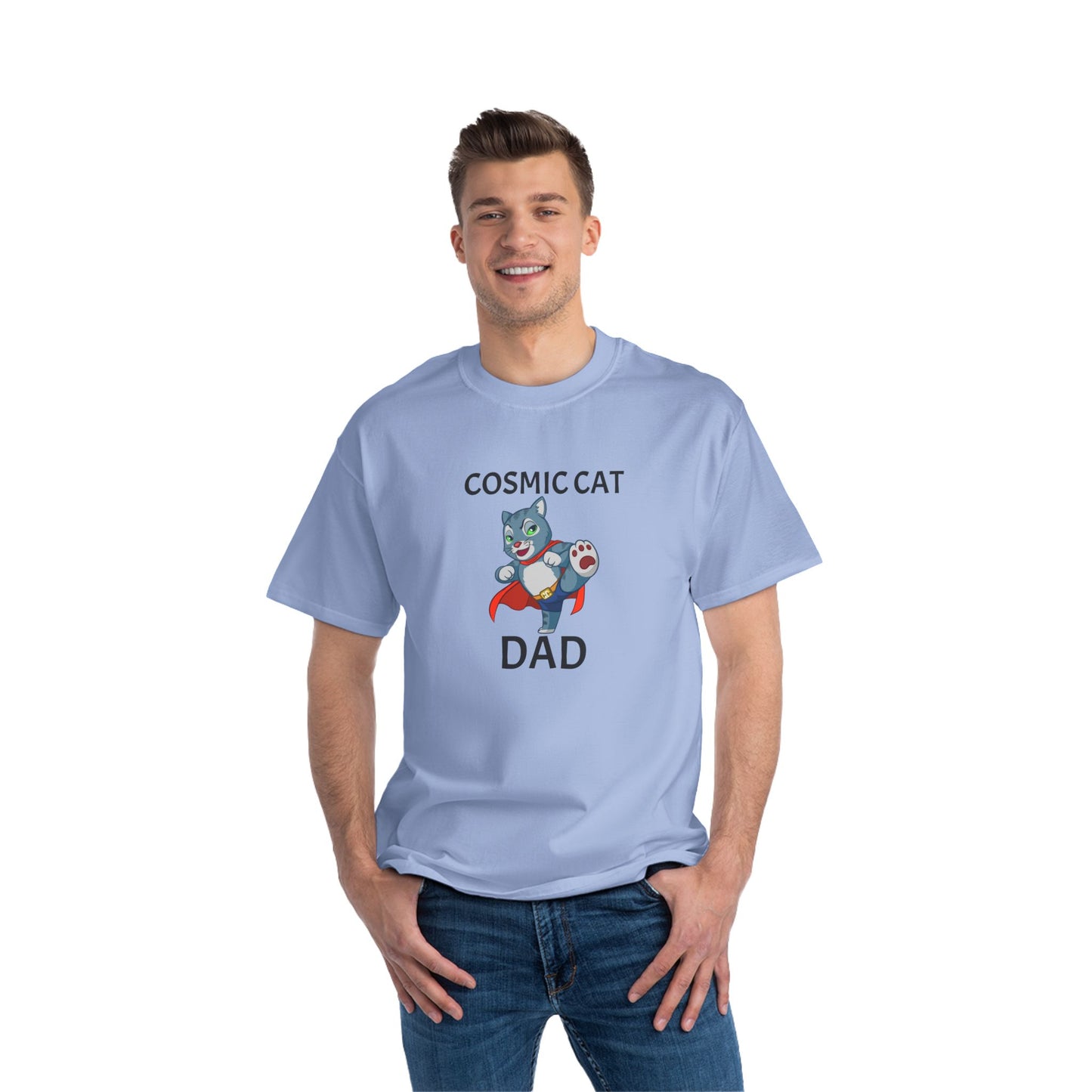 Dad Cosmic Cat Short-Sleeve Beefy-T®  Mens T-Shirt