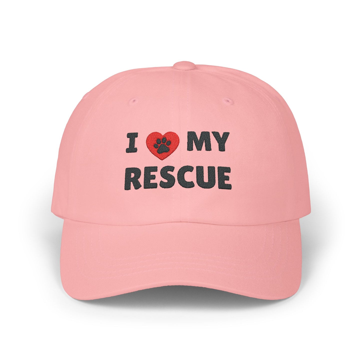 I LOVE MY RESCUE Embroidered Ball Cap