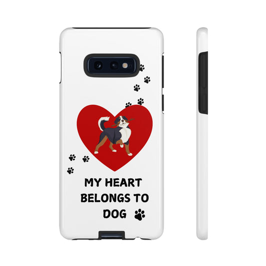 My Heart Belongs to Dog -Bernese Mountain Dog Version-  Smart Phone Tough Case