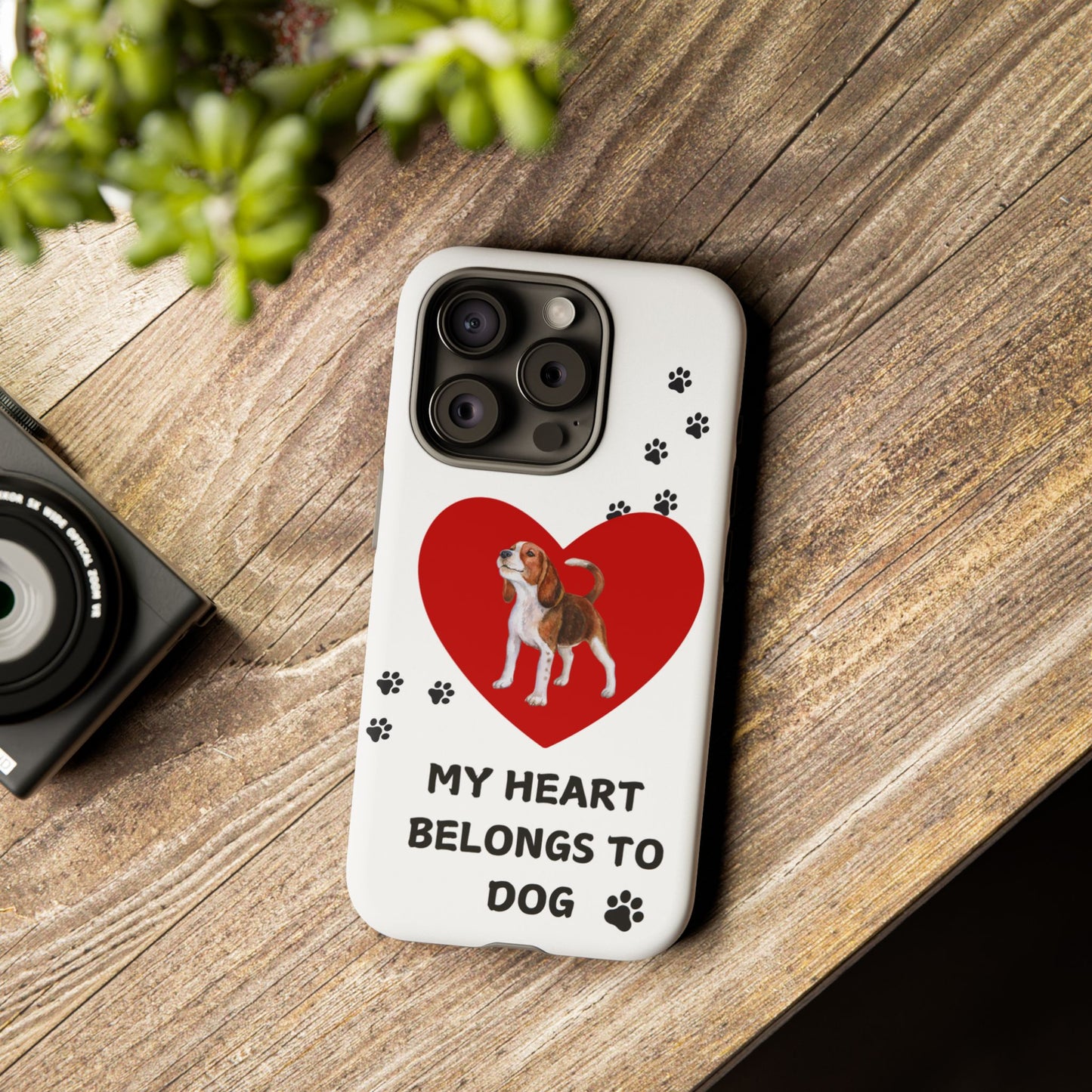 My Heart Belongs to Dog -Beagle Version-  Smart Phone Tough Case