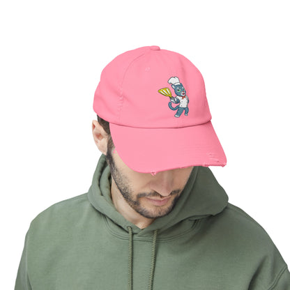 Unisex Cosmic the Foodie Distressed Cap