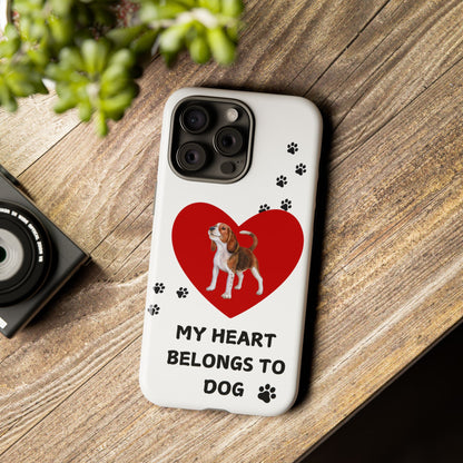 My Heart Belongs to Dog -Beagle Version-  Smart Phone Tough Case