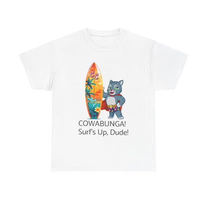 COWABUNGA! Cosmic's a Surfer Dude!  Unisex Heavy Cotton Short Sleeved Tee