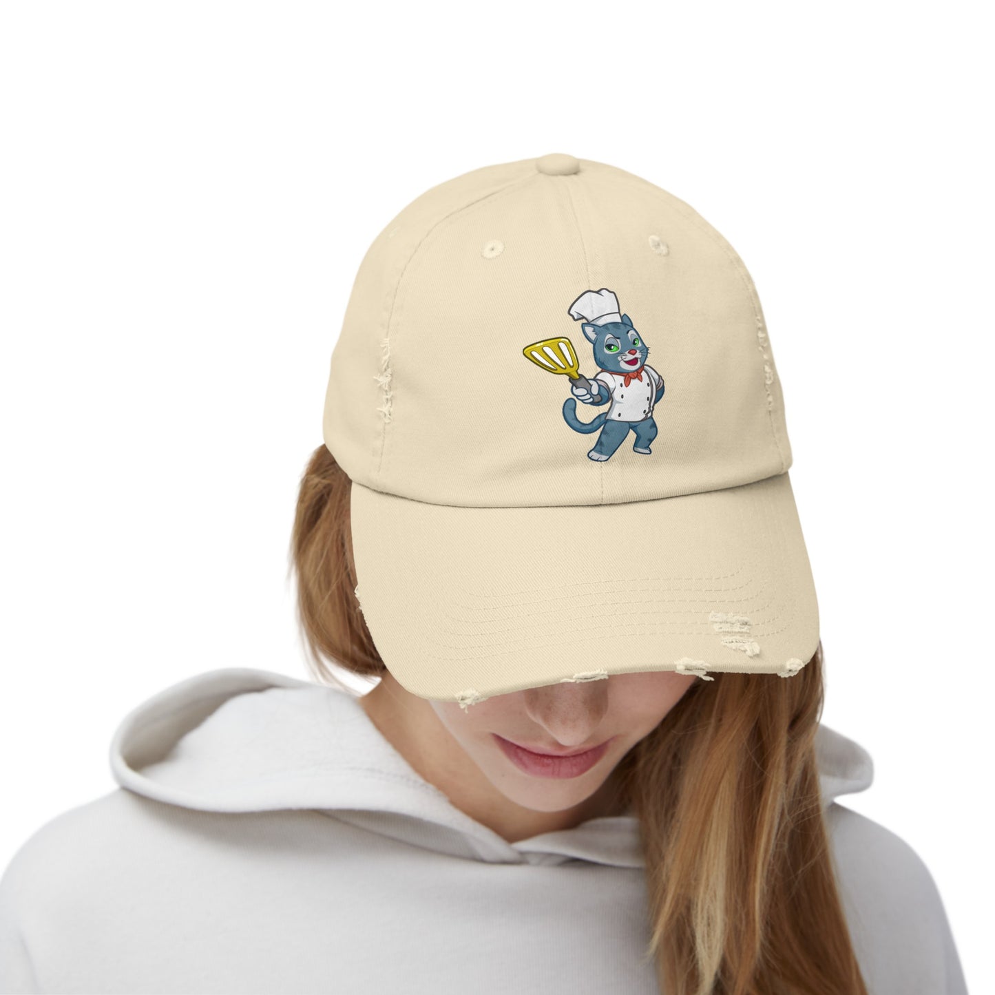 Unisex Cosmic the Foodie Distressed Cap