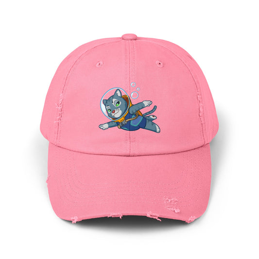 Unisex Cosmic Under the Sea Distressed Cap