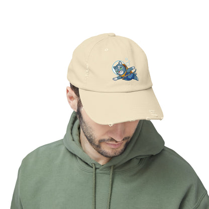 Unisex Cosmic Under the Sea Distressed Cap