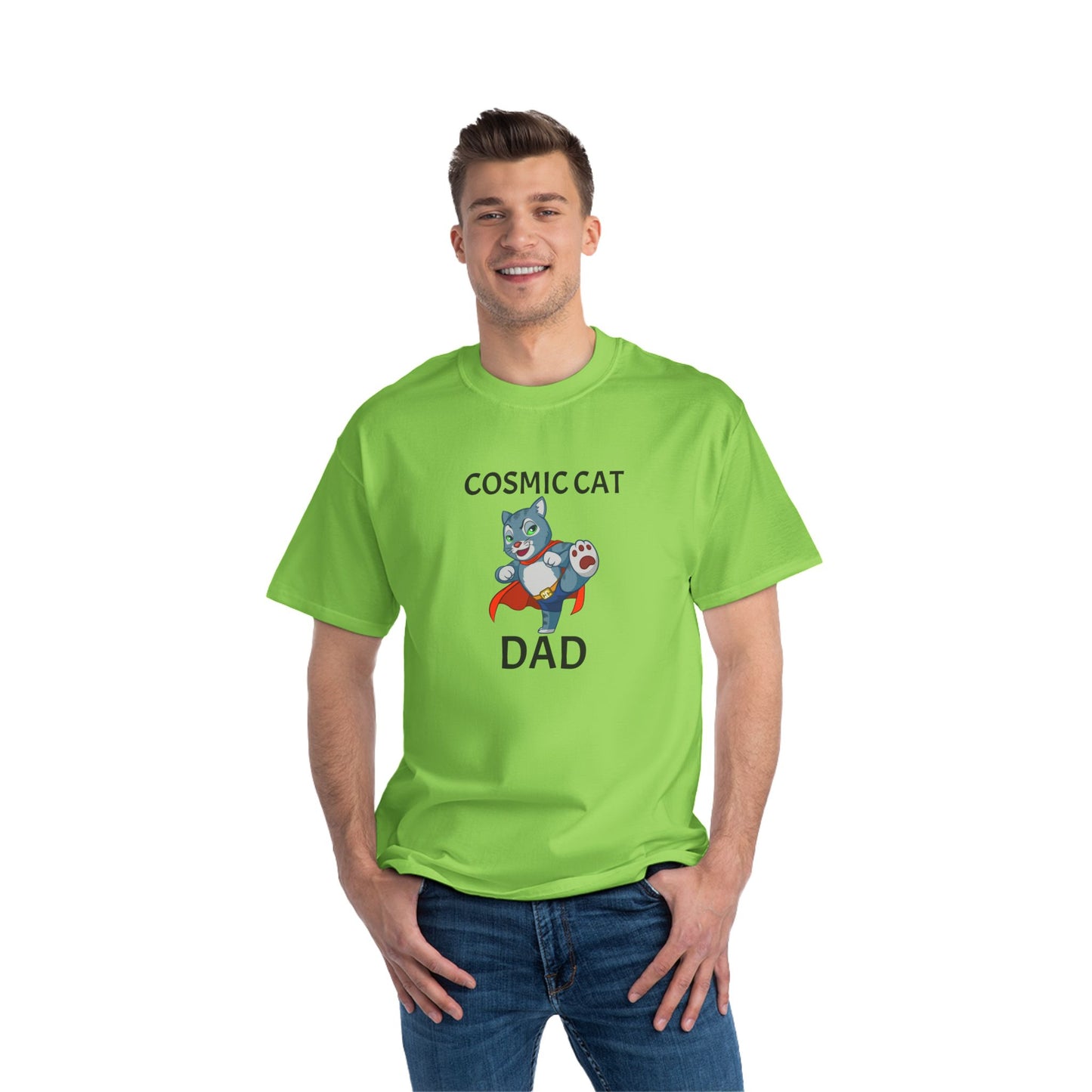 Dad Cosmic Cat Short-Sleeve Beefy-T®  Mens T-Shirt