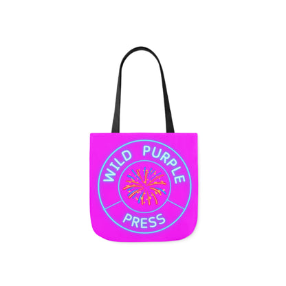 WILD PURPLE PRESS Canvas Tote Bag, 5-Color Straps