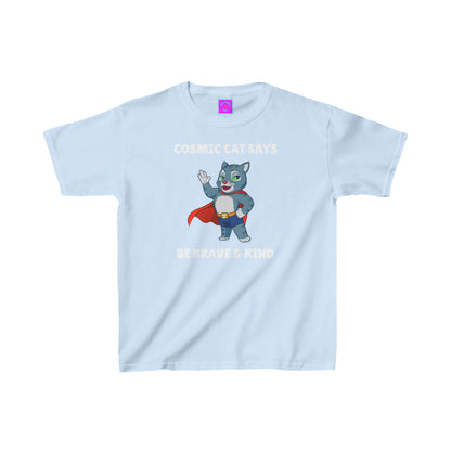 Be Brave & Kind Cosmic Cat Kids Heavy Cotton™  Tee