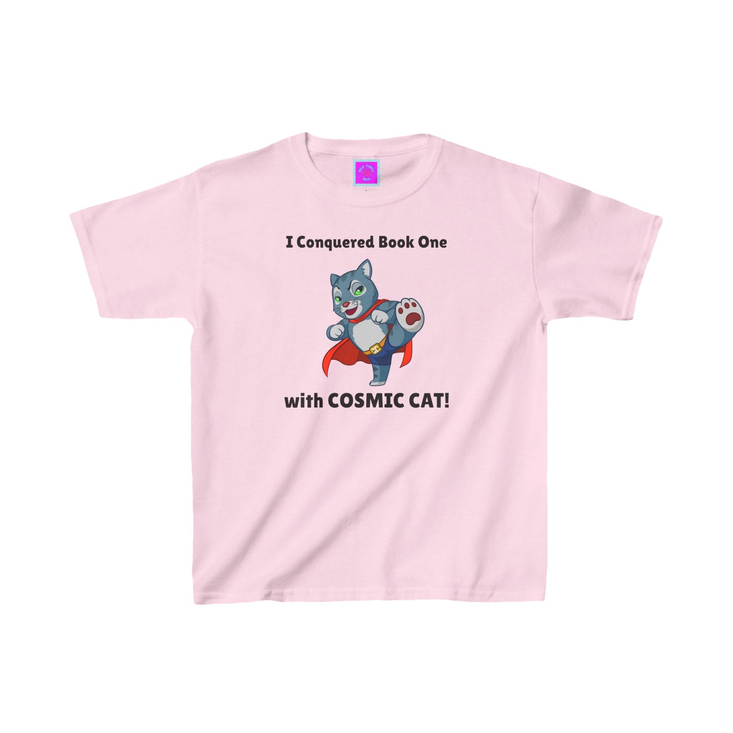 I Conquered with COSMIC CAT Kids Heavy Cotton™ Tee