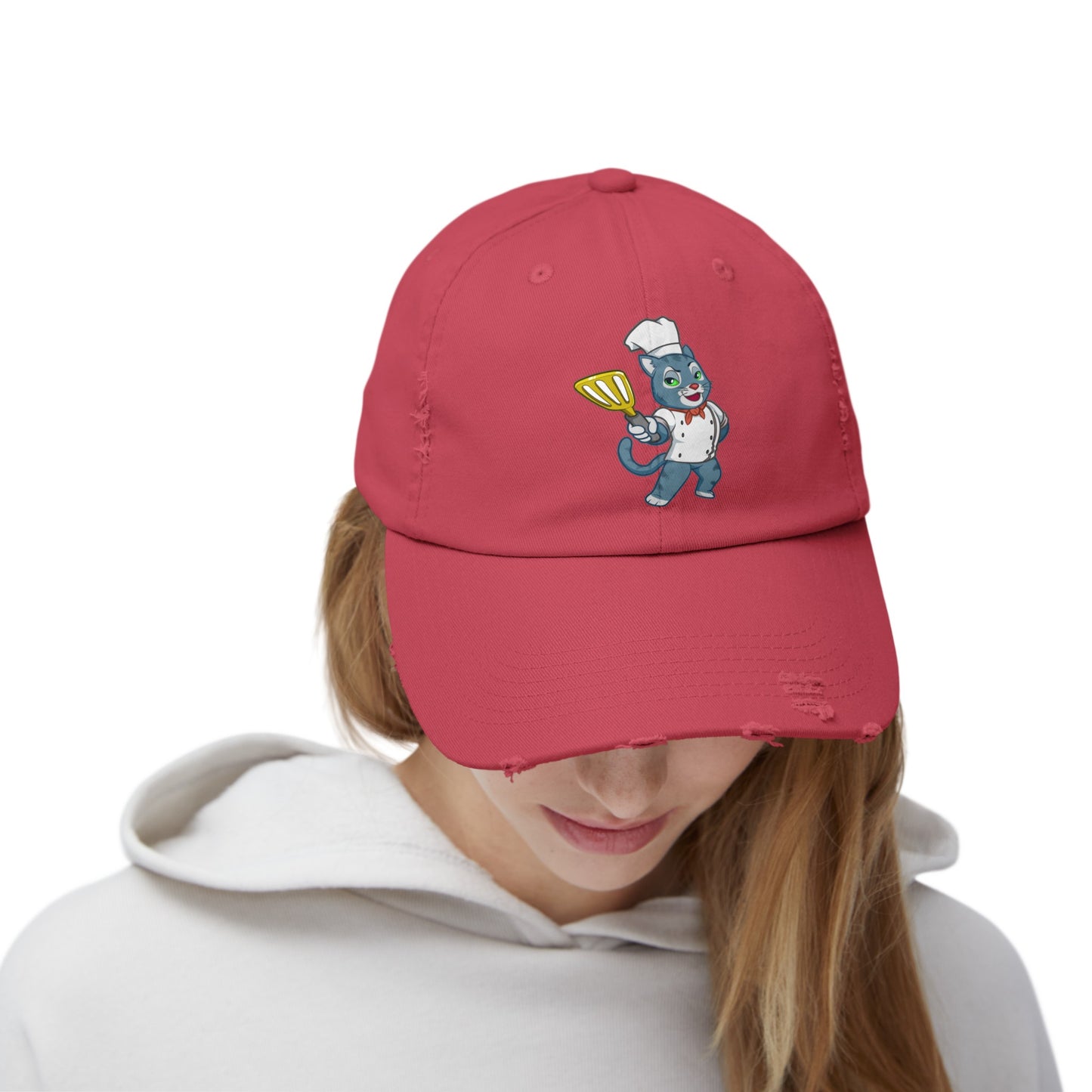 Unisex Cosmic the Foodie Distressed Cap