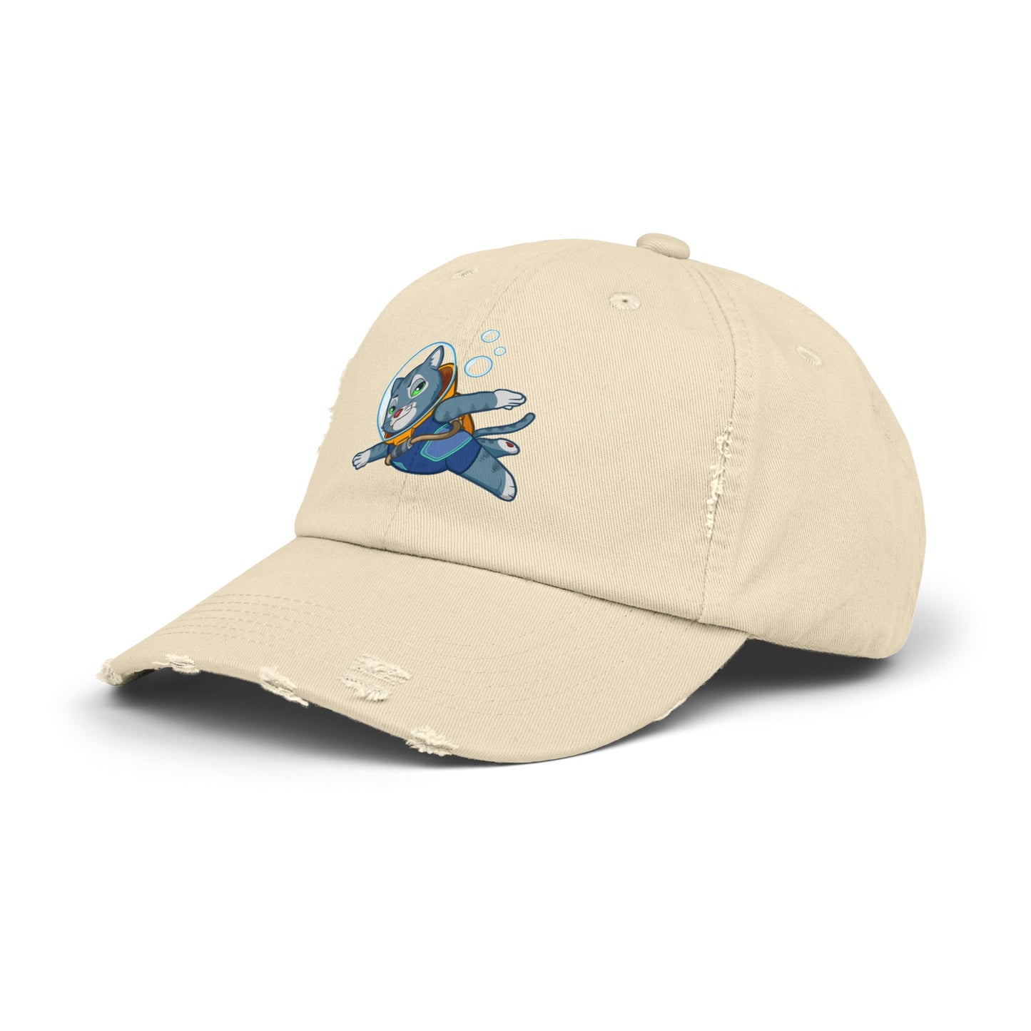 Unisex Cosmic Under the Sea Distressed Cap