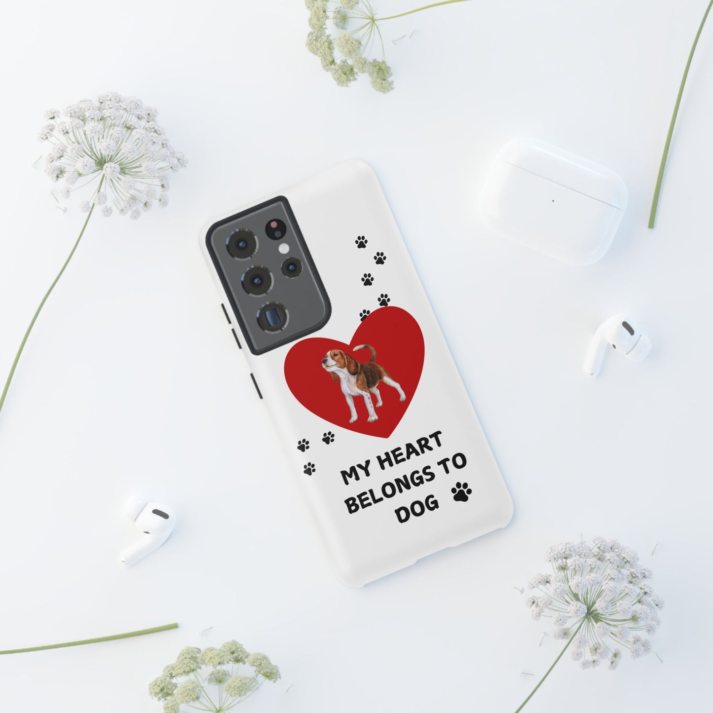 My Heart Belongs to Dog -Beagle Version-  Smart Phone Tough Case