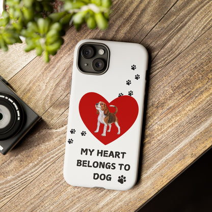 My Heart Belongs to Dog -Beagle Version-  Smart Phone Tough Case