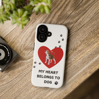 My Heart Belongs to Dog -Beagle Version-  Smart Phone Tough Case