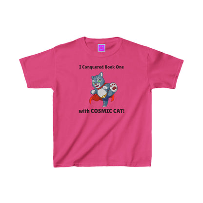 I Conquered with COSMIC CAT Kids Heavy Cotton™ Tee