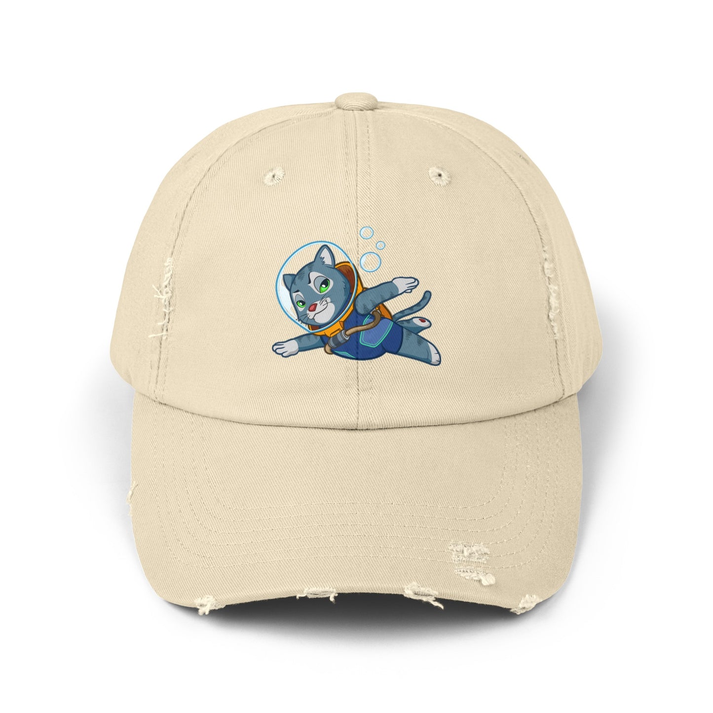 Unisex Cosmic Under the Sea Distressed Cap