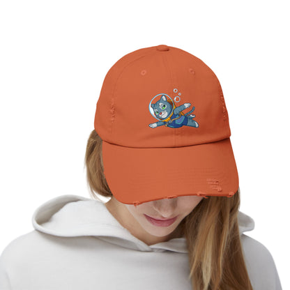 Unisex Cosmic Under the Sea Distressed Cap