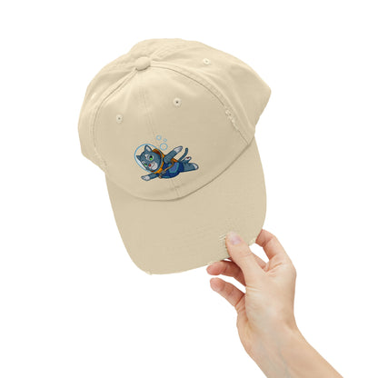 Unisex Cosmic Under the Sea Distressed Cap