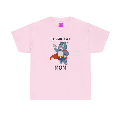 "Cosmic Cat Mom" Heavy Cotton Tee