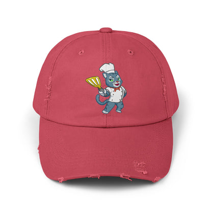 Unisex Cosmic the Foodie Distressed Cap