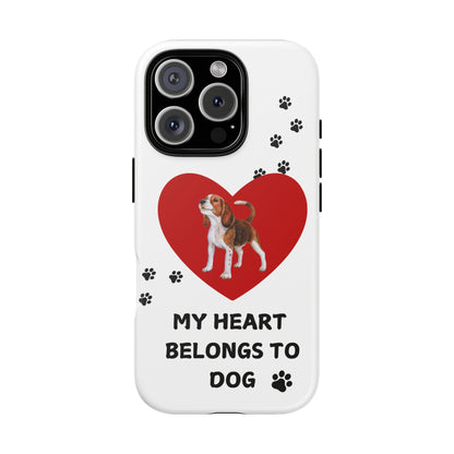 My Heart Belongs to Dog -Beagle Version-  Smart Phone Tough Case