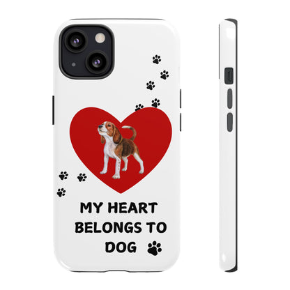 My Heart Belongs to Dog -Beagle Version-  Smart Phone Tough Case