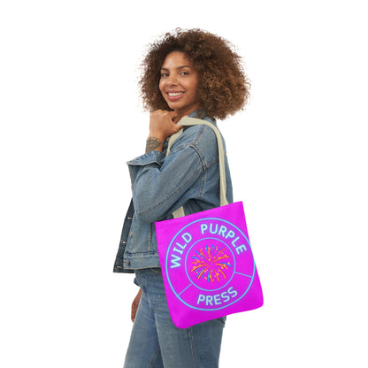 WILD PURPLE PRESS Canvas Tote Bag, 5-Color Straps