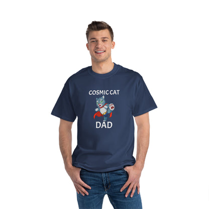 Dad Cosmic Cat Short-Sleeve Beefy-T®  Mens T-Shirt