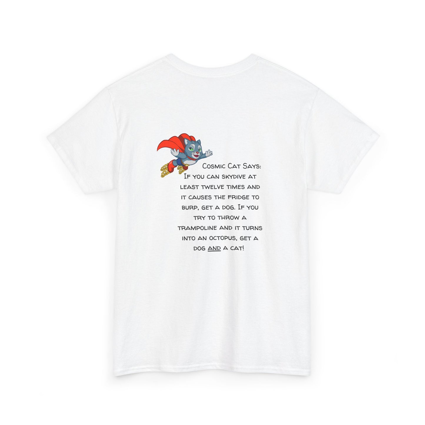 FUNNY FORTUNE #3 Heavy Cotton Tee featuring Cosmic Cat