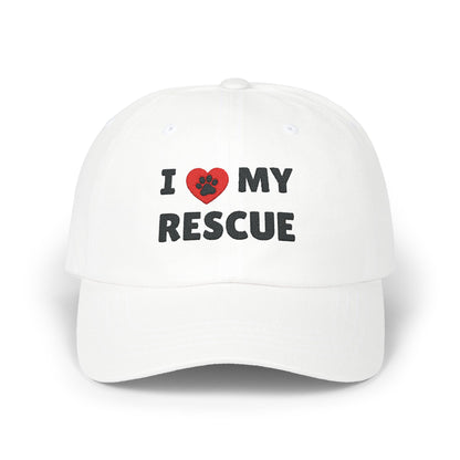 I LOVE MY RESCUE Embroidered Ball Cap